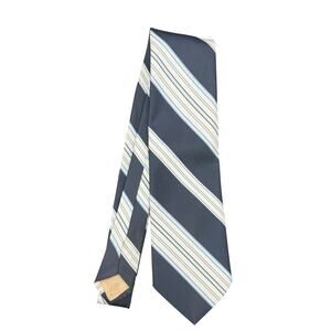 👔 Vintage Sears The Men’s Store Stripe Tie Blue Retro 70s 80s Polyester Classic